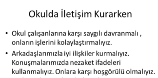 Öğretmenimizle, arkadaşlarımızla iletişim kurarken nelere dikkat etmeliyiz