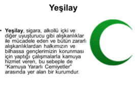 Yeşilay'ın Amacı nedir