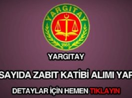 Yargıtay Zabıt Katibi Alımı İlanı